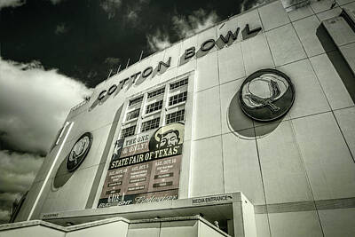 Football Royalty Free Images - Cotton Bowl Royalty-Free Image by Joan Carroll