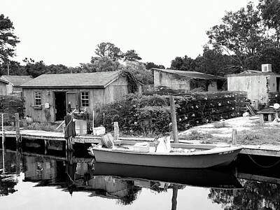 Louis Armstrong - Crab Boat Docked In Canal at Kill Devil Hills North Carolina  by Rick Rosenshein