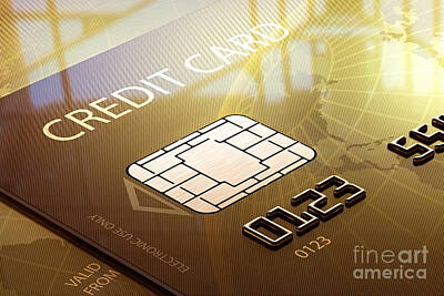 Abstract Oil Paintings Color Pattern And Texture - Credit card macro - 3d graphic by Johan Swanepoel