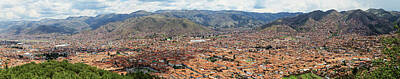 Mountain Photos - Cusco, Peruvian City Panorama by Alvis Upitis