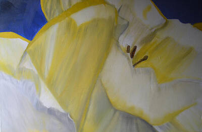 Animal Paintings David Stribbling Royalty Free Images - Daffodils Royalty-Free Image by Claudia Goodell