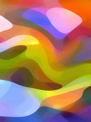 Abstract Landscape Paintings - Dappled Light 6 by Amy Vangsgard