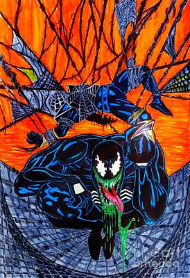 Comics Drawings - Darkhawk Issue 13 Homage by Moore Creative Images