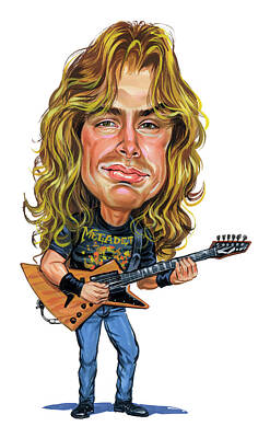 Musicians Painting Royalty Free Images - Dave Mustaine Royalty-Free Image by Art  