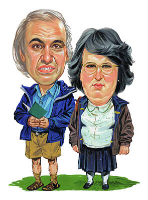 Comics Royalty-Free and Rights-Managed Images - David Walliams and Matt Lucas as George and Sandra by Art  