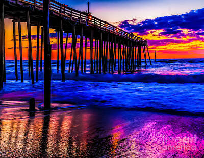 Wine Down Rights Managed Images - Dawn on the Outer Banks Royalty-Free Image by Nick Zelinsky Jr