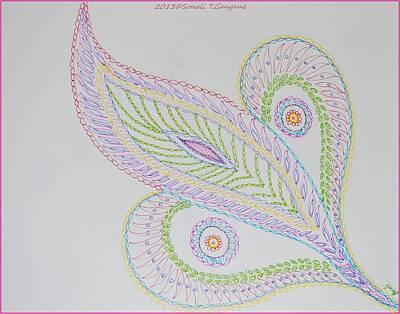 Floral Drawings Rights Managed Images - Decorative Leaf Royalty-Free Image by Sonali Gangane
