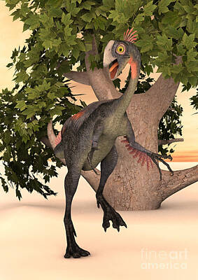 Us License Plate Maps - Dinosaur Gigantoraptor by Design Windmill