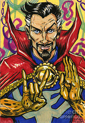 Comics Drawings - Doctor Strange by John Ashton Golden
