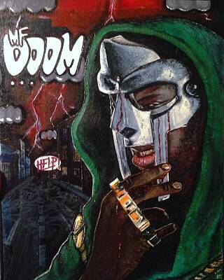 Comics Paintings - Doom by J