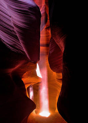 Abstract Landscape Royalty Free Images - Double Beam - Antelope Canyon Royalty-Free Image by Gregory Ballos