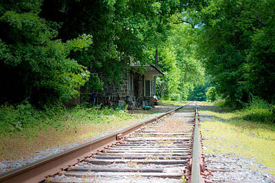 Rowing Royalty Free Images - Down the Tracks Royalty-Free Image by Jason Morton