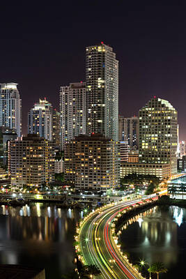 Modern Man Classic Golf - Downtown Miami from Brickell Key by Andres Leon