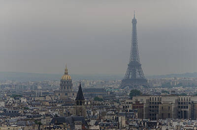 Paris Skyline Photos - Dreary Paris by Joseph Plotz