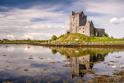 Target Threshold Watercolor - Dunguaire Castle Co Galway Ireland by Pierre Leclerc Photography
