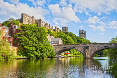 Fantasy Photos - Durham Castle and Cathedral Framwellgate Bridge England by Colin and Linda McKie