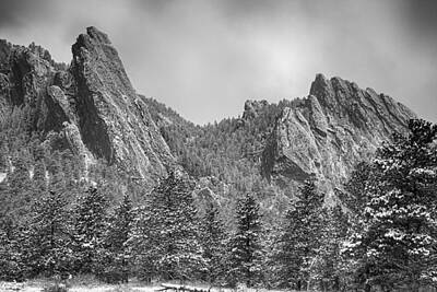 James Bo Insogna Royalty-Free and Rights-Managed Images - Dusted Flatiron in Black and White  by James BO Insogna