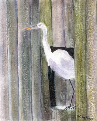 The Who Rights Managed Images - Egret at Johns Pass Royalty-Free Image by Mickey Krause