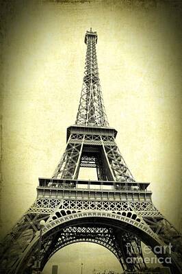 Nfl Team Signs - Mighty Eiffel Tower by Carol Groenen