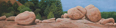 Mammals Painting Rights Managed Images - Elephant Rocks Royalty-Free Image by Garry McMichael