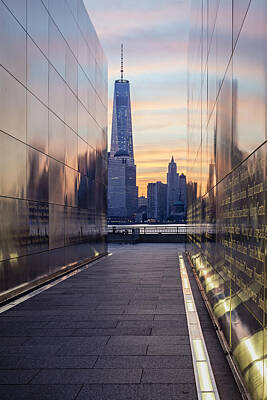 Go For Gold - Empty Sky Memorial And The Freedom Tower by Susan Candelario