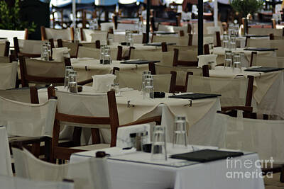 Food And Beverage Photos - Empty Tables by Zoran Berdjan
