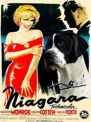 Ingredients - English Pointer Art Canvas Print - Niagara Movie Poster by Sandra Sij