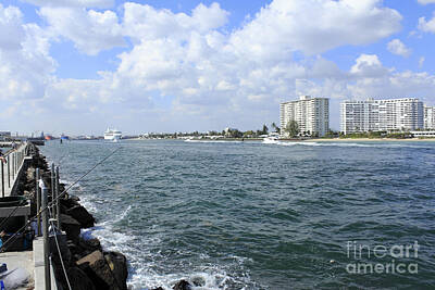 Lake Life Royalty Free Images - Entry to Port Everglades Royalty-Free Image by Lee Serenethos