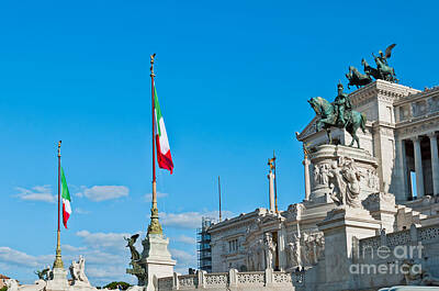 Nfl Team Signs Royalty Free Images - Equestrian Monument to Victor Emmanuel II Royalty-Free Image by Luis Alvarenga