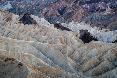 Landscapes Royalty-Free and Rights-Managed Images - Erosional Landscape - Zabriskie Point by George Buxbaum