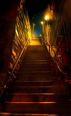 Mark Andrew Thomas Photos - Exorcist Stairs by Mark Andrew Thomas