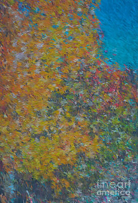 Charles-muhle Mixed Media - Fall in Taos  by Charles Muhle