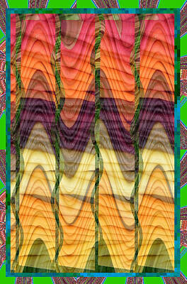 Fantasy Mixed Media - Fantasy Waves Pattern 3D Plateau art made of vegitable colors by Navin Joshi