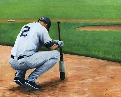 Athletes Painting Royalty Free Images - Farewell Captain Royalty-Free Image by Joe Maracic