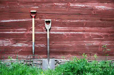 Abstract Male Faces - Farmers old tools by Kennerth and Birgitta Kullman