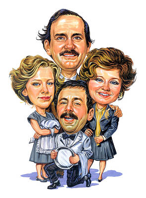 Celebrities Paintings - Fawlty Towers by Art  