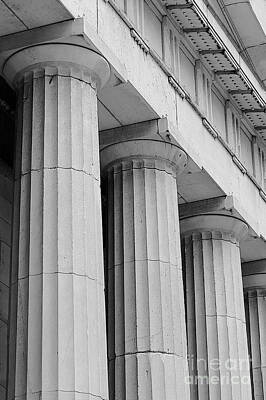 Politicians Photo Royalty Free Images - Federal Hall Columns Royalty-Free Image by Jerry Fornarotto