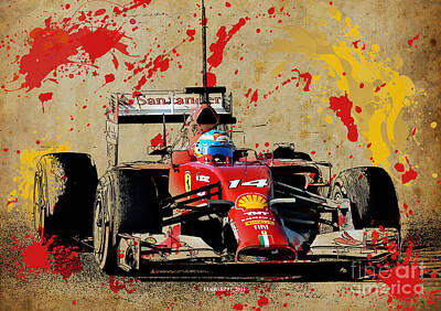 Transportation Rights Managed Images - Ferrari F1 2014 Royalty-Free Image by Drawspots Illustrations