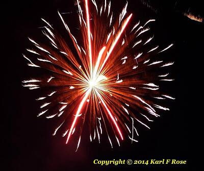 Watercolor Alphabet Rights Managed Images - Fireworks 3 July 4 2014 Royalty-Free Image by Karl Rose