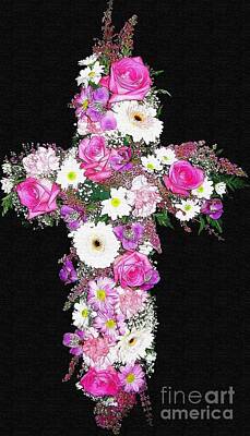 Roses Rights Managed Images - Flower Cross  Royalty-Free Image by Rose Santuci-Sofranko