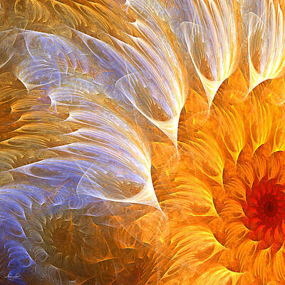 Sunflowers Paintings - Flowers Glow by Lourry Legarde