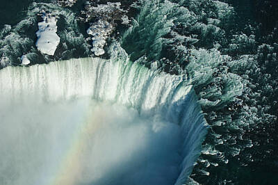 Ring Of Fire - Flying Over Icy Niagara Falls by Georgia Mizuleva