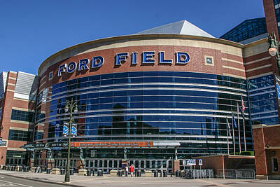 Recently Sold - Football Rights Managed Images - Ford Field  Royalty-Free Image by John McGraw