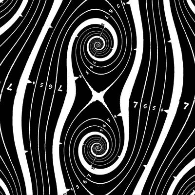 Steampunk Digital Art - Fractal Spiral Target II by Eric Edelman