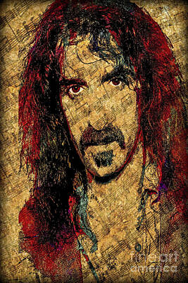 Musicians Photo Rights Managed Images - Frank Zappa Royalty-Free Image by Gary Keesler