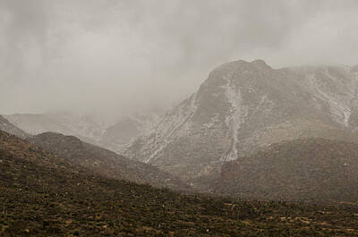 Wilderness Camping Rights Managed Images - Franklin Mountains Dusted with Snow Royalty-Free Image by Allen Sheffield
