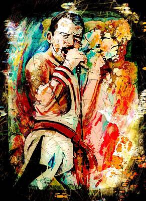 Abstract Works - Freddie Mercury Madness by Miki De Goodaboom