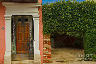 Nighttime Street Photography Rights Managed Images - French Quarter Door - 5 Royalty-Free Image by Susie Hoffpauir