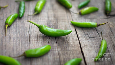 Food And Beverage Photos - Fresh jalapenos chili pepper by Aged Pixel