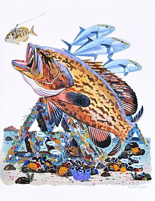 Wild And Wacky Portraits - Gag Grouper by Carey Chen